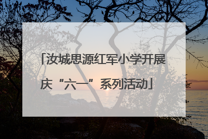 汝城思源红军小学开展庆“六一”系列活动