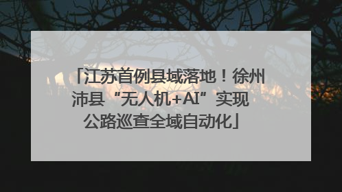 江苏首例县域落地！徐州沛县“无人机+AI”实现公路巡查全域自动化