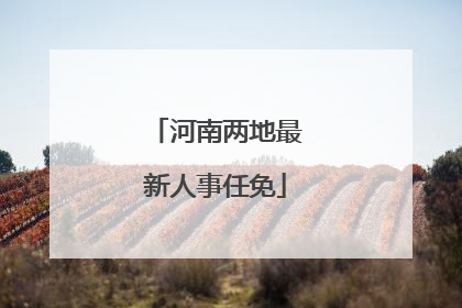 河南两地最新人事任免
