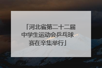 河北省第二十二届中学生运动会乒乓球赛在辛集举行