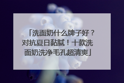 洗面奶什么牌子好？对抗夏日黏腻！十款洗面奶洗净毛孔超清爽