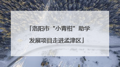 洛阳市“小青柑”助学发展项目走进孟津区