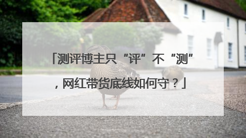测评博主只“评”不“测”，网红带货底线如何守？