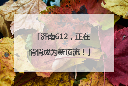 济南612，正在悄悄成为新顶流！