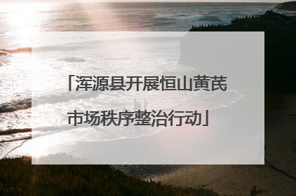 浑源县开展恒山黄芪市场秩序整治行动