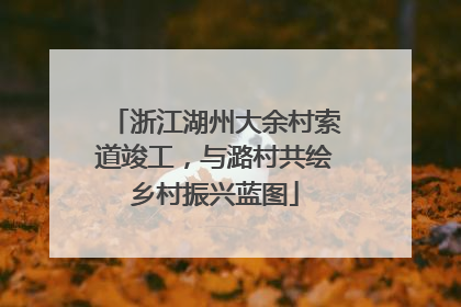 浙江湖州大余村索道竣工，与潞村共绘乡村振兴蓝图