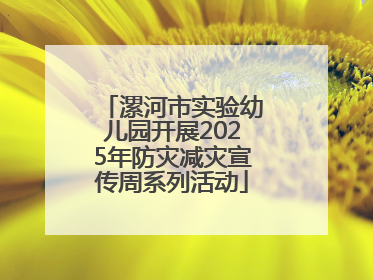 漯河市实验幼儿园开展2025年防灾减灾宣传周系列活动