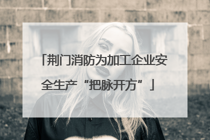 荆门消防为加工企业安全生产“把脉开方”