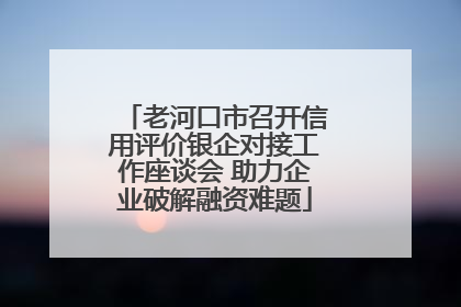 老河口市召开信用评价银企对接工作座谈会 助力企业破解融资难题