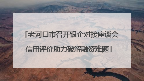 老河口市召开银企对接座谈会 信用评价助力破解融资难题