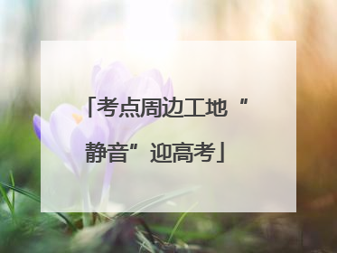 考点周边工地“静音”迎高考