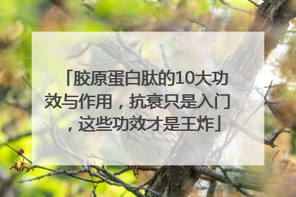 胶原蛋白肽的10大功效与作用，抗衰只是入门，这些功效才是王炸