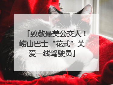 致敬最美公交人！崂山巴士“花式”关爱一线驾驶员