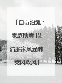 自贡沿滩：家庭助廉 以清廉家风涵养党风政风