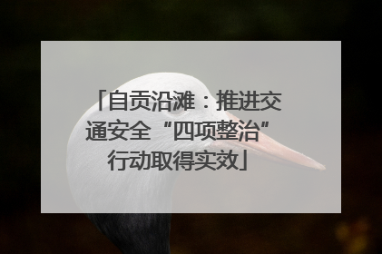 自贡沿滩：推进交通安全“四项整治”行动取得实效