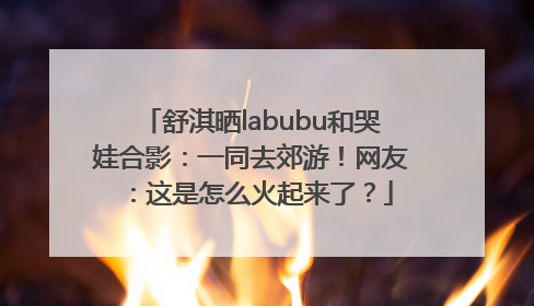 舒淇晒labubu和哭娃合影：一同去郊游！网友：这是怎么火起来了？