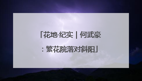 花地·纪实｜何武豪：繁花院落对斜阳