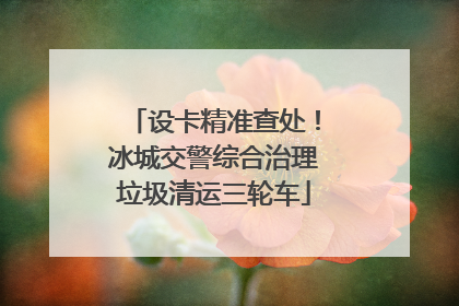 设卡精准查处！冰城交警综合治理垃圾清运三轮车