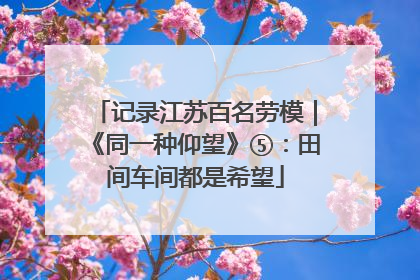 记录江苏百名劳模｜《同一种仰望》⑤：田间车间都是希望