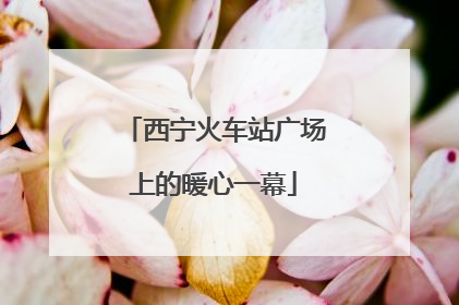 西宁火车站广场上的暖心一幕