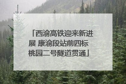 西渝高铁迎来新进展 康渝段站前四标桃园二号隧道贯通