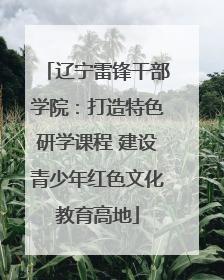 辽宁雷锋干部学院：打造特色研学课程 建设青少年红色文化教育高地