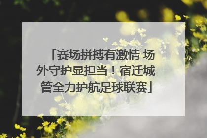 赛场拼搏有激情 场外守护显担当！宿迁城管全力护航足球联赛