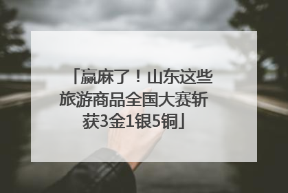赢麻了！山东这些旅游商品全国大赛斩获3金1银5铜