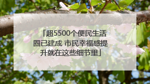 超5500个便民生活圈已建成 市民幸福感提升就在这些细节里