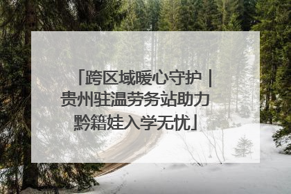 跨区域暖心守护｜贵州驻温劳务站助力黔籍娃入学无忧