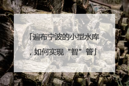 遍布宁波的小型水库，如何实现“智”管