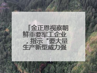 金正恩视察朝鲜重要军工企业，指示“要大量生产新型威力强大的炮弹”