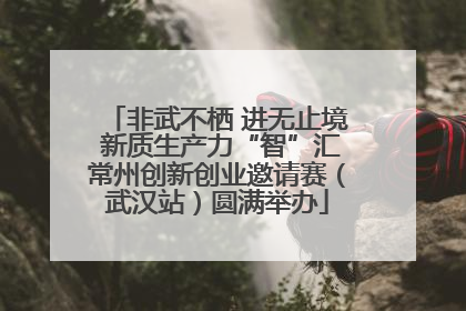 非武不栖 进无止境 新质生产力“智”汇常州创新创业邀请赛（武汉站）圆满举办