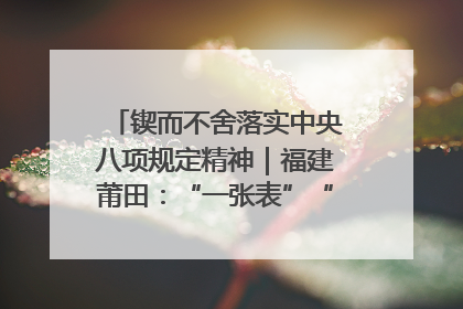 锲而不舍落实中央八项规定精神｜福建莆田：“一张表”“一张图”为基层减轻“数字负担”