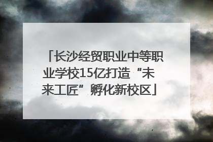 长沙经贸职业中等职业学校15亿打造“未来工匠”孵化新校区