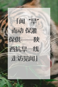 闻“旱”而动 保灌保供——陕西抗旱一线走访见闻