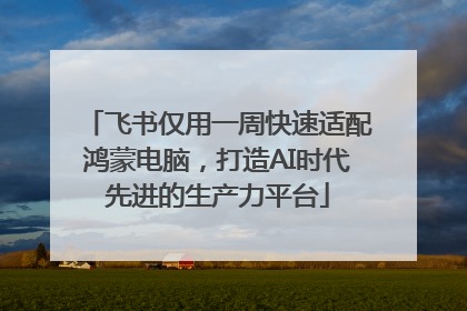 飞书仅用一周快速适配鸿蒙电脑，打造AI时代先进的生产力平台