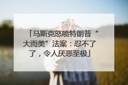 马斯克怒喷特朗普“大而美”法案：忍不了了，令人厌恶至极