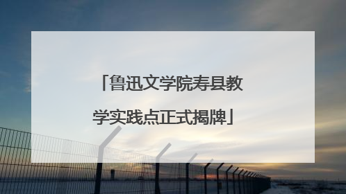 鲁迅文学院寿县教学实践点正式揭牌