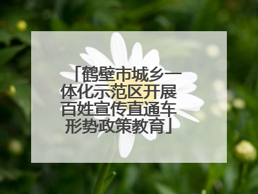 鹤壁市城乡一体化示范区开展百姓宣传直通车形势政策教育