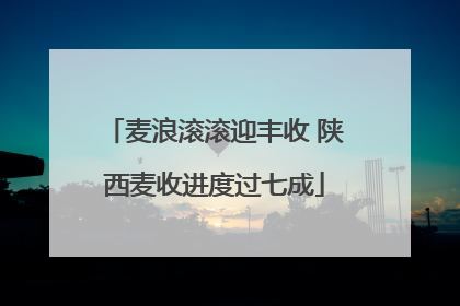 麦浪滚滚迎丰收 陕西麦收进度过七成