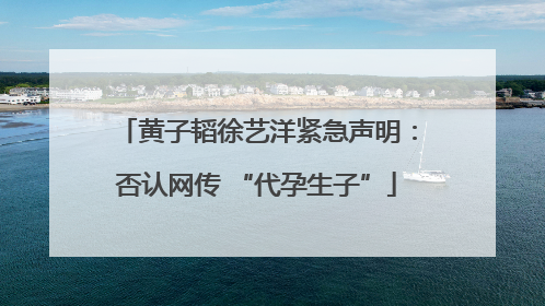 黄子韬徐艺洋紧急声明：否认网传 “代孕生子”