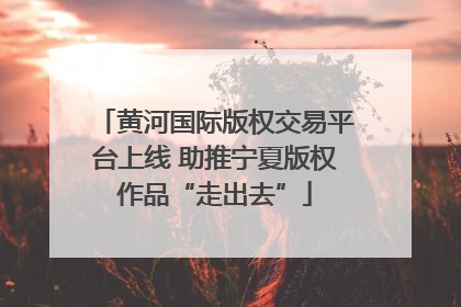 黄河国际版权交易平台上线 助推宁夏版权作品“走出去”