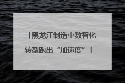 黑龙江制造业数智化转型跑出“加速度”