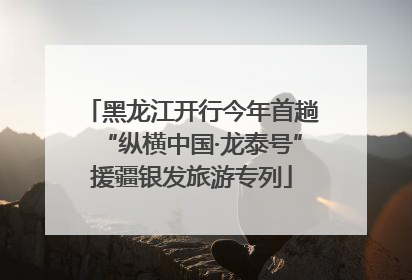 黑龙江开行今年首趟“纵横中国·龙泰号”援疆银发旅游专列
