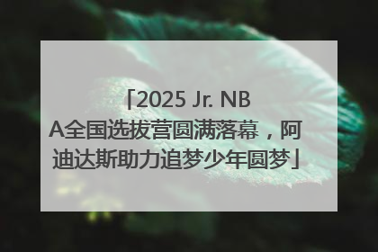 2025 Jr. NBA全国选拔营圆满落幕，阿迪达斯助力追梦少年圆梦