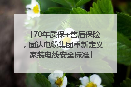 70年质保+售后保险，固达电缆集团重新定义家装电线安全标准