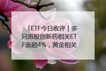 ETF今日收评｜多只港股创新药相关ETF涨超4%，黄金相关ETF跌逾1%
