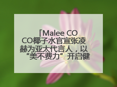 Malee COCO椰子水官宣张凌赫为亚太代言人，以“美不费力”开启健康生活好状态