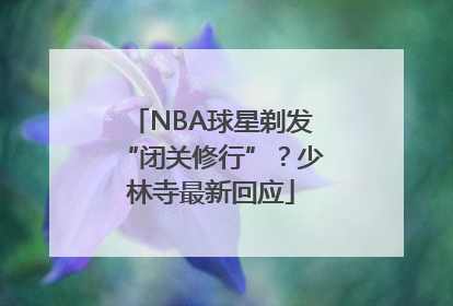 NBA球星剃发“闭关修行”？少林寺最新回应